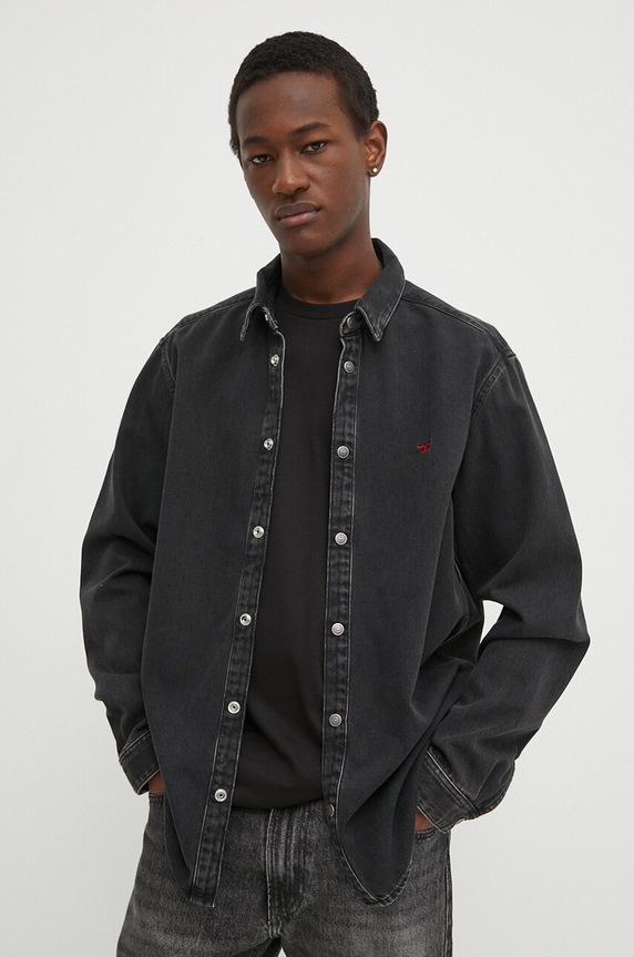 Diesel cămașă jeans D-SIMPLY CAMICIA negru A03534.068KE