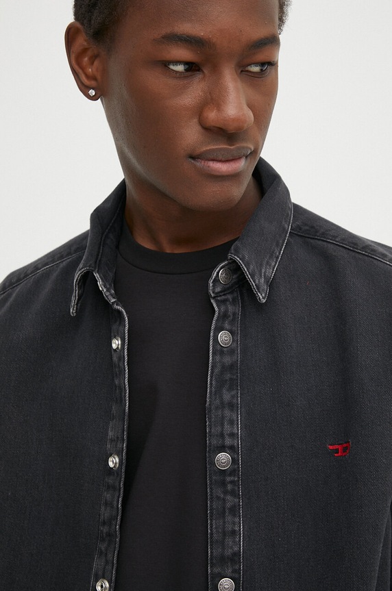 Diesel cămașă jeans D-SIMPLY CAMICIA A03534.068KE negru