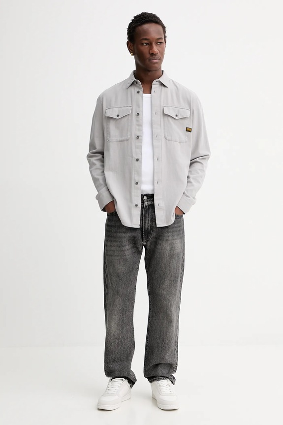 G-Star Raw cămașă din bumbac Marine Slim D24963.D454 gri AA00