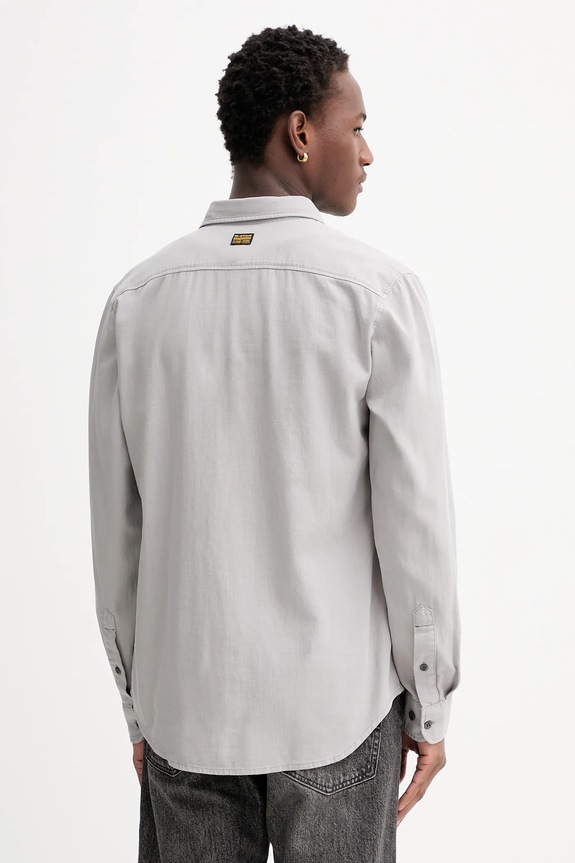 Îmbrăcăminte G-Star Raw cămașă din bumbac Marine Slim D24963.D454 gri