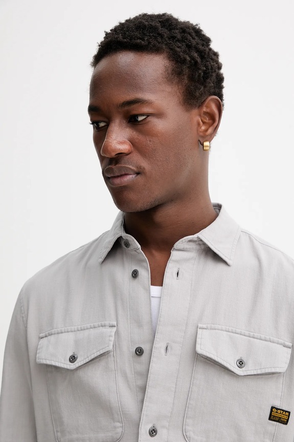 G-Star Raw cămașă din bumbac Marine Slim gri D24963.D454