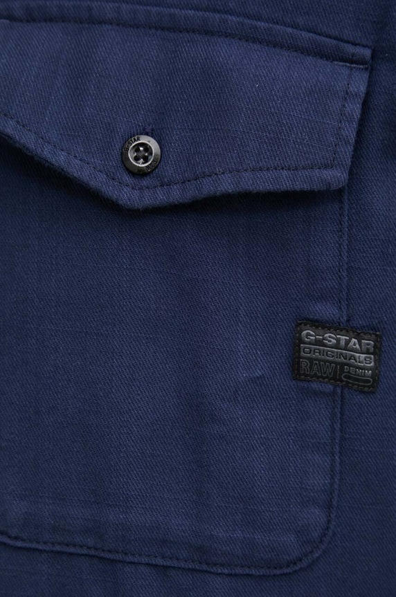 Βαμβακερό πουκάμισο G-Star Raw Marine Slim D24963.D454 σκούρο μπλε