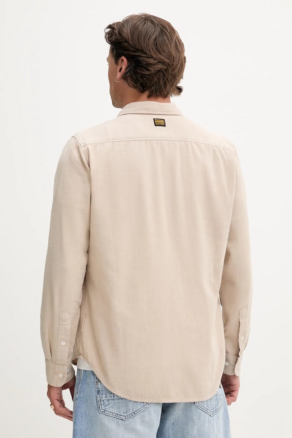 Дрехи Памучна риза G-Star Raw Marine Slim D24963.D454 бежов