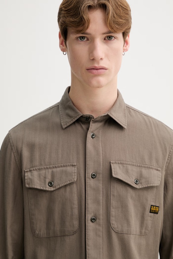 Bavlnená košeľa G-Star Raw Marine Slim zelená D24963.D454