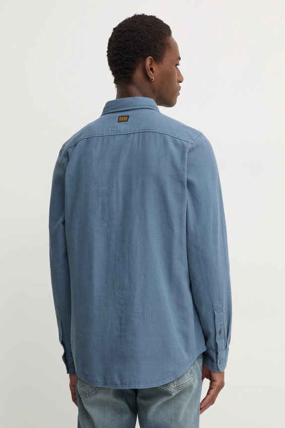Îmbrăcăminte G-Star Raw cămașă din bumbac Marine Slim D24963.D454 albastru