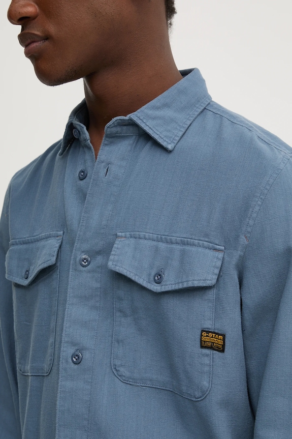 G-Star Raw cămașă din bumbac Marine Slim D24963.D454 albastru