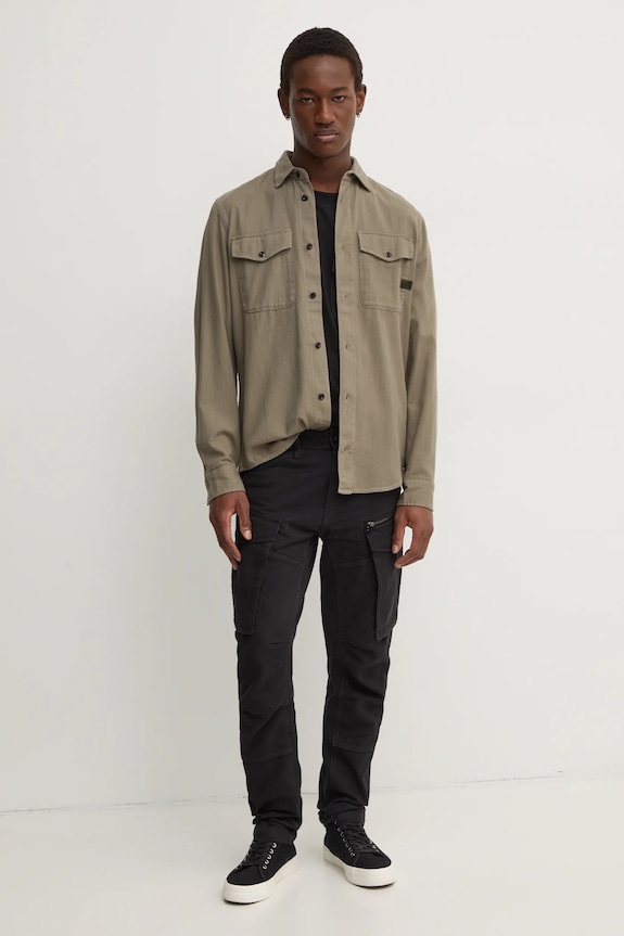 G-Star Raw camicia in cotone Marine Slim D24963.D454 verde AA00