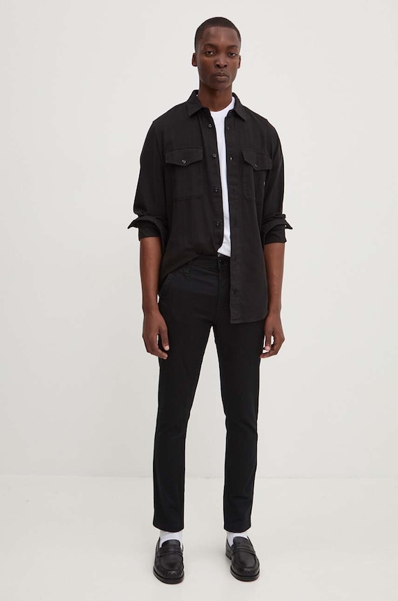G-Star Raw cămașă din bumbac Marine Slim D24963.D454 negru AA00
