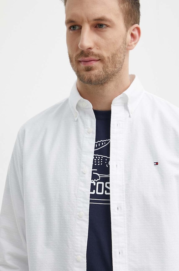 Bavlněná košile Tommy Hilfiger MW0MW36204 bílá