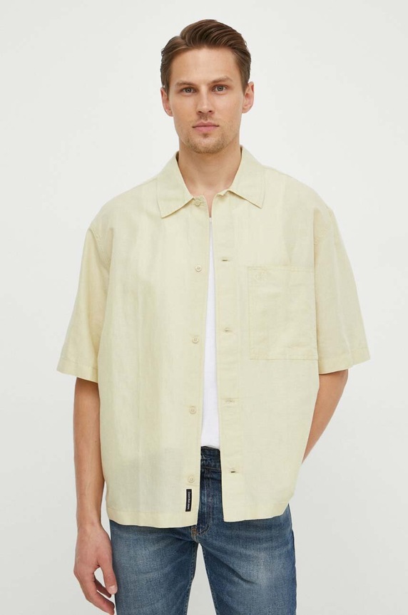 Calvin Klein Jeans len ing zöld J30J325173