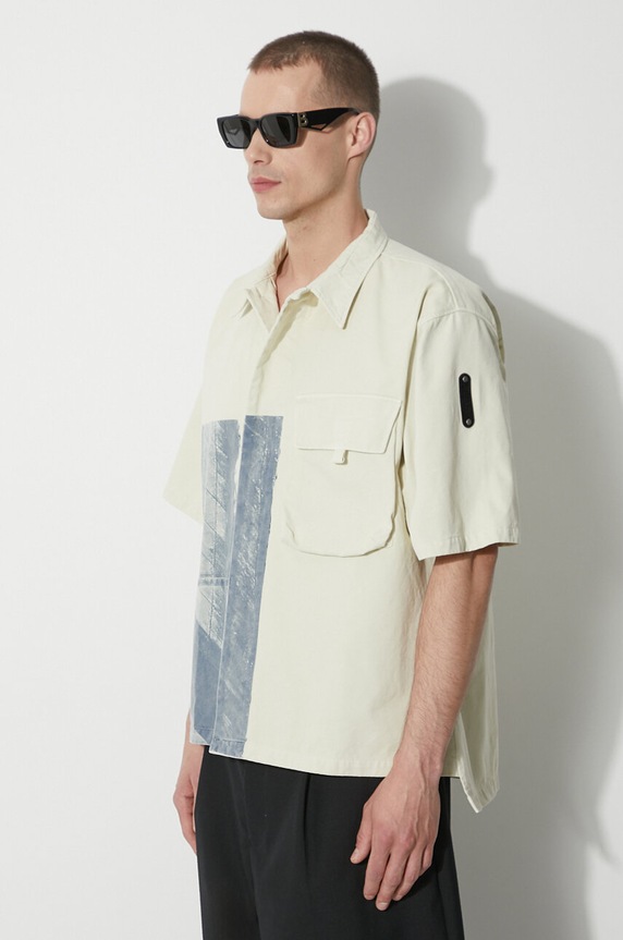 Памучна риза A-COLD-WALL* Strand Overshirt ACWMSH131 бежов