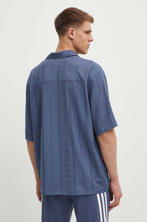 Košeľa adidas Originals IT7499 modrá SS24