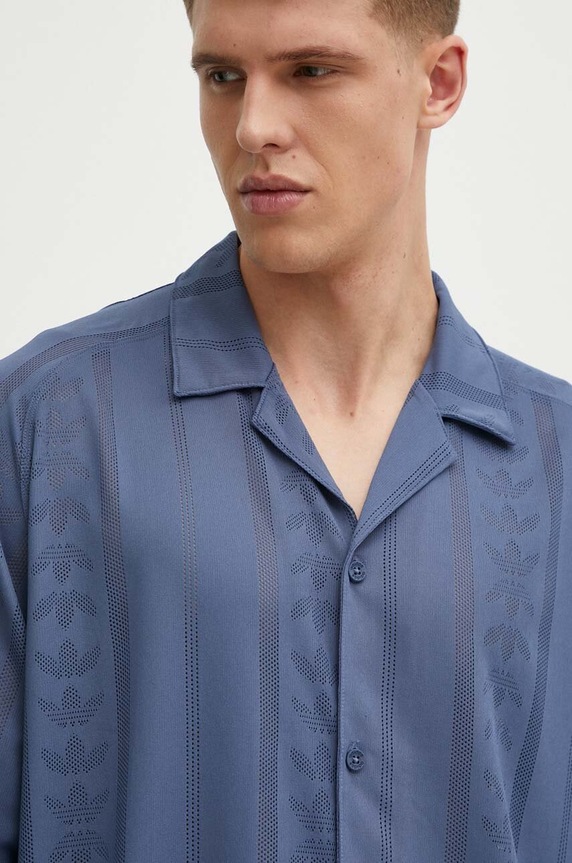 Oblečenie Košeľa adidas Originals IT7499 modrá