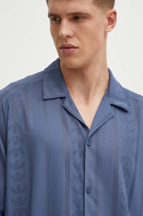 Oblečenie Košeľa adidas Originals IT7499 modrá
