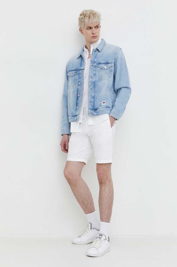 Odzież Tommy Jeans koszula bawełniana DM0DM19134 biały