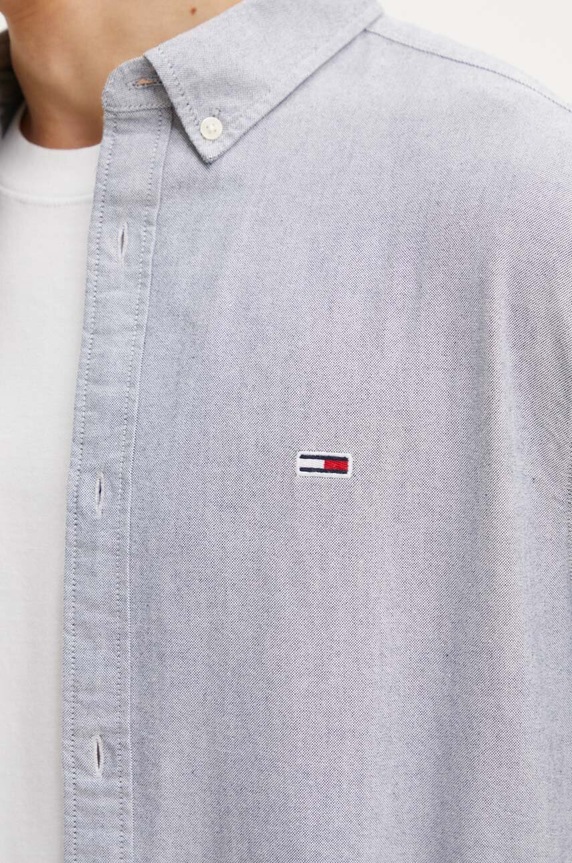 Tommy Jeans koszula bawełniana DM0DM19134 szary NC24