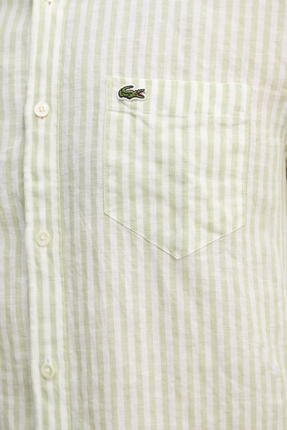 Lacoste koszula męska lniana CH6985 zielony
