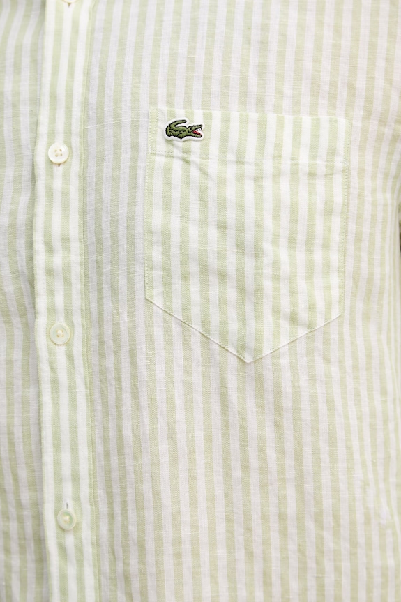 Lacoste koszula męska lniana CH6985 zielony
