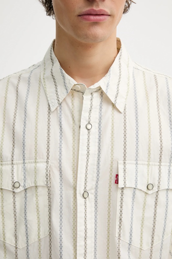 Βαμβακερό πουκάμισο Levi's A5722 μπεζ