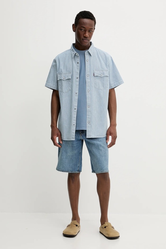 Pamučna košulja Levi's A5722 plava AA00