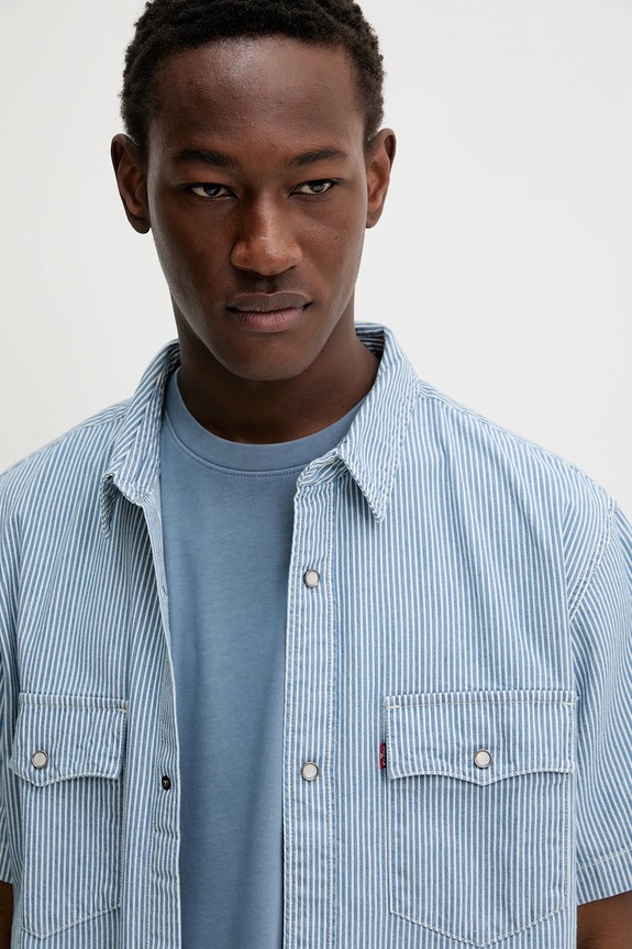 Pamučna košulja Levi's A5722 plava