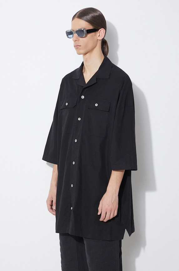 Rick Owens koszula bawełniana Magnum Tommy Shirt czarny DU01D1290.P.09