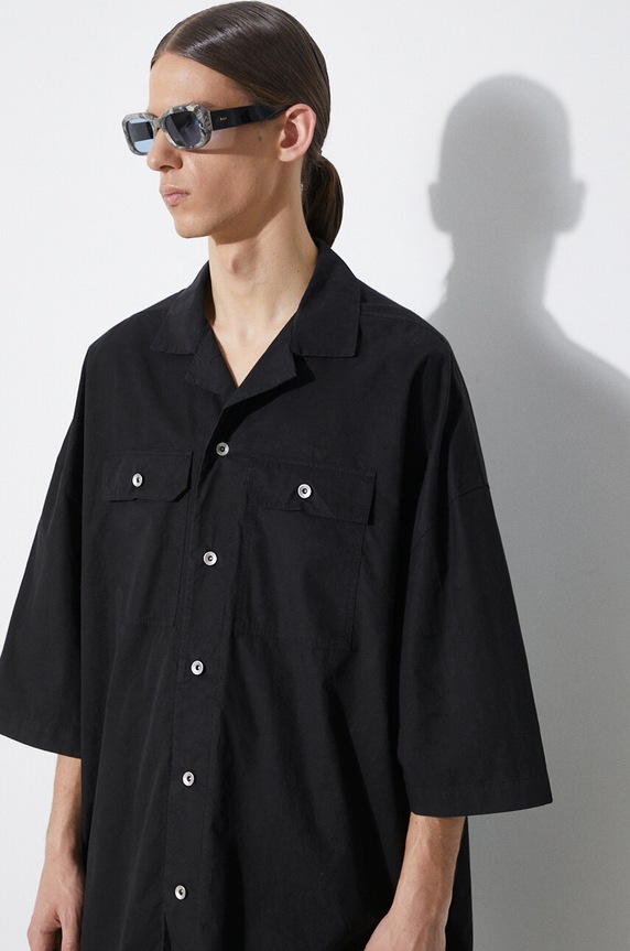 Rick Owens koszula bawełniana Magnum Tommy Shirt DU01D1290.P.09 czarny