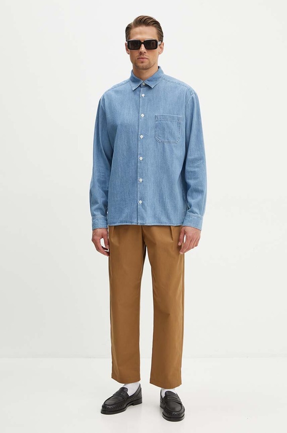 A.P.C. koszula jeansowa chemise math COGXX.H12584.IAB niebieski SS24