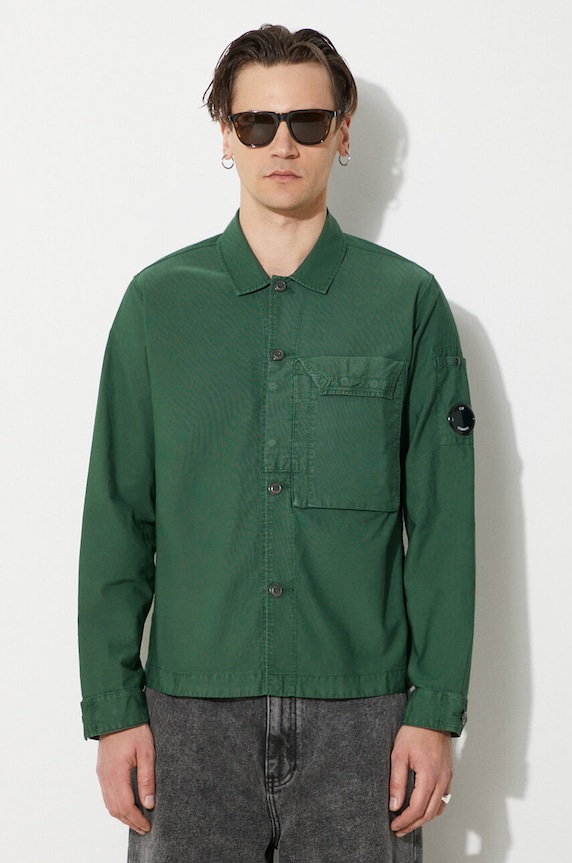 Дрехи Памучна риза C.P. Company Ottoman 16CMSH153A006406O зелен