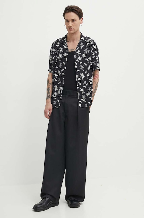 Košeľa The Kooples HCCC28066K čierna SS24