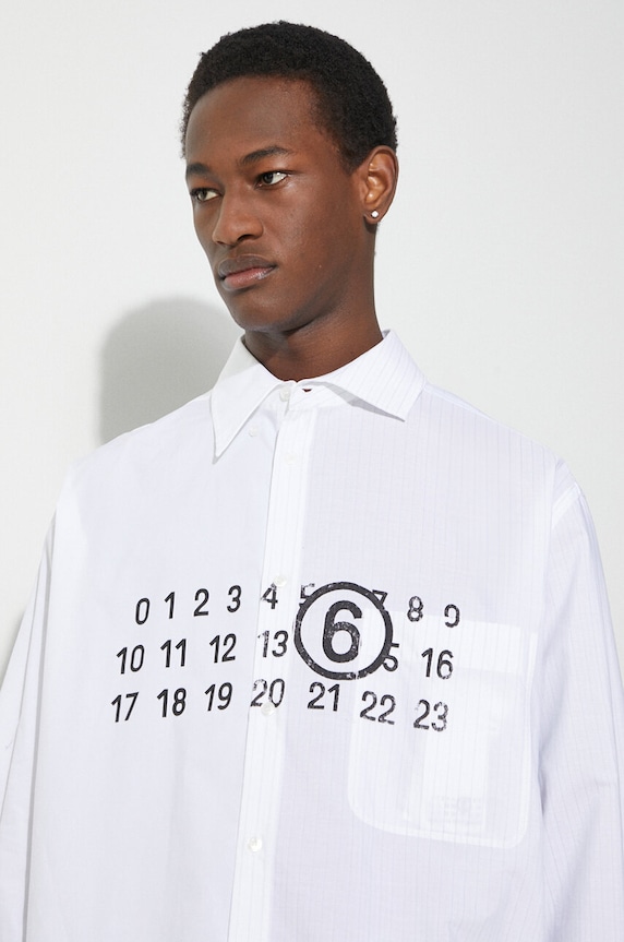 MM6 Maison Margiela cotton shirt white SH0DT0005