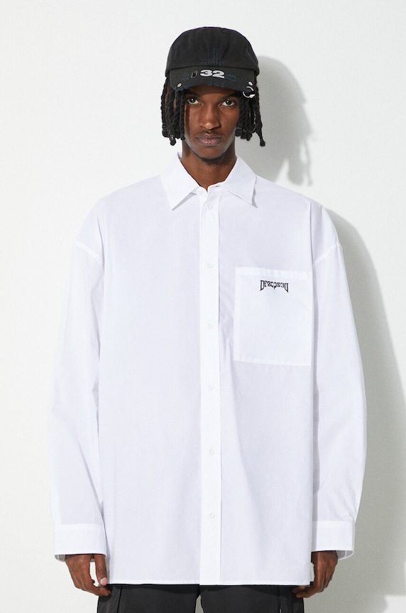 Дрехи Памучна риза 032C 'Psychic' Wide Shoulder Shirt SS24.W.0022 бял