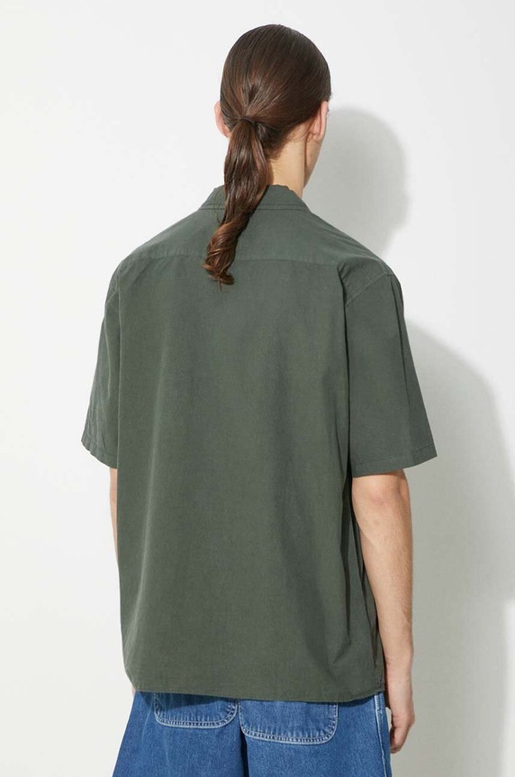 Odzież Norse Projects koszula Carsten Cotton Tencel N40.0579.8022 zielony