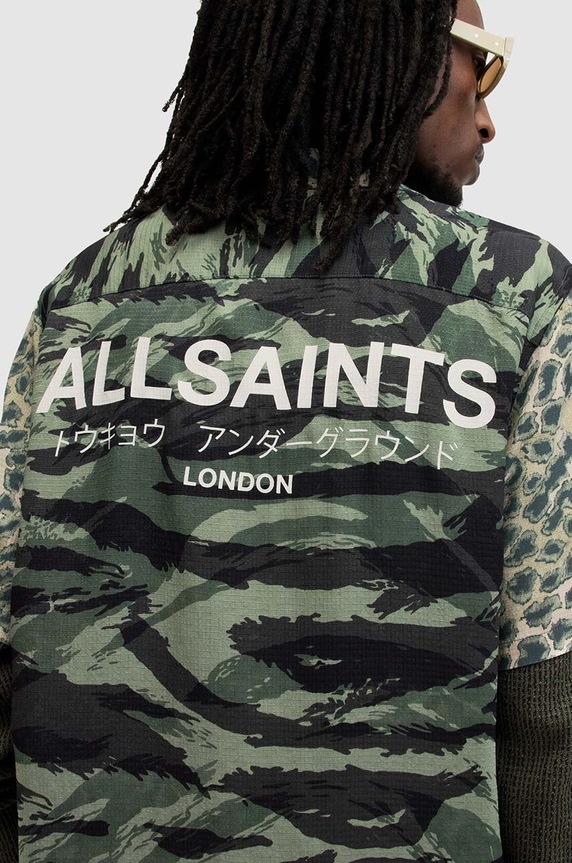 Košeľa AllSaints UNDRGRND CM SS SHIRT viacfarebná MS578Z