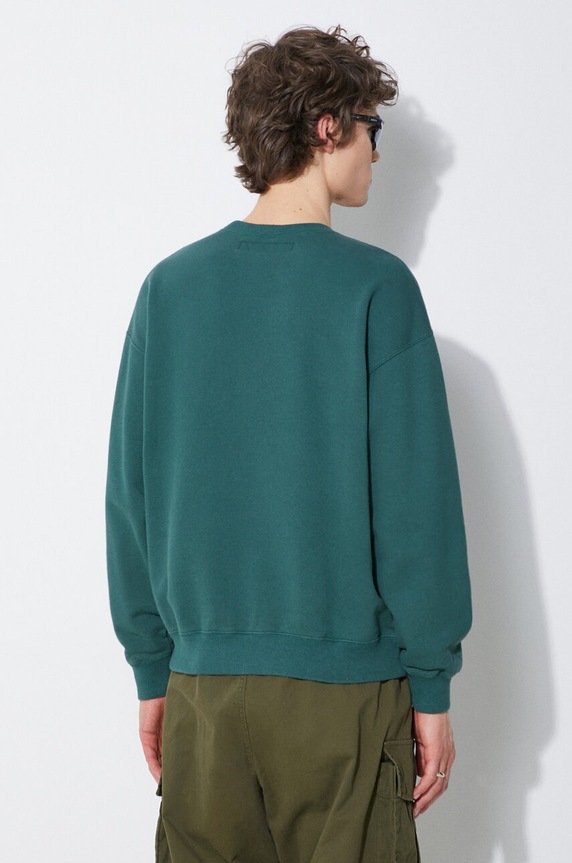 Одежда Хлопковая кофта NEIGHBORHOOD Plain 241FPNH.CSM01 зелёный