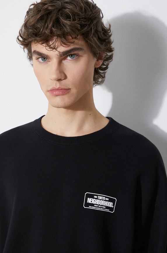 NEIGHBORHOOD cotton sweatshirt Classic 241FPNH.CSM03 black