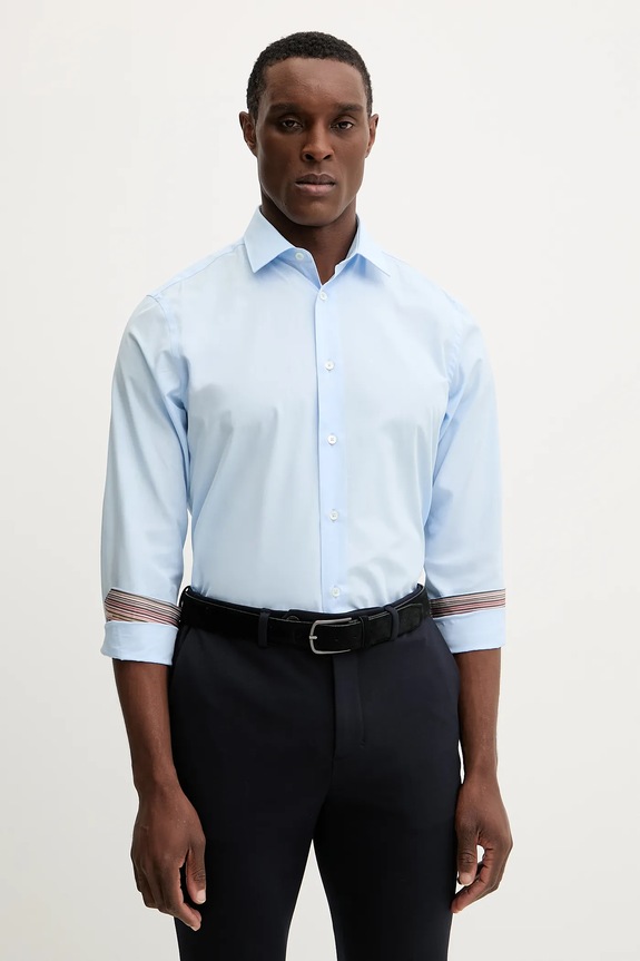Paul Smith koszula bawełniana bawełna niebieski M1R.800P2.L00050