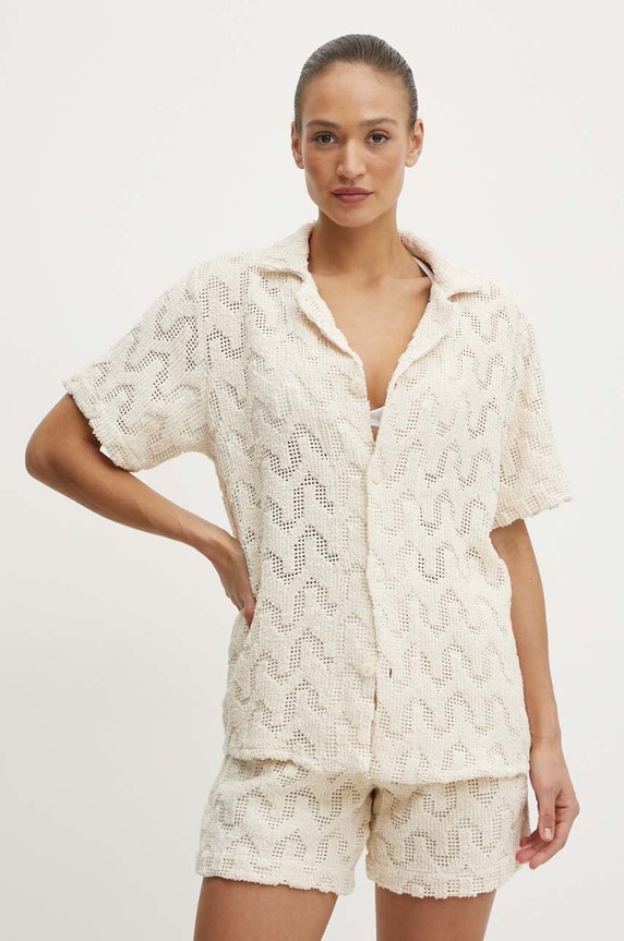 OAS camicia in cotone 7013 beige SS26
