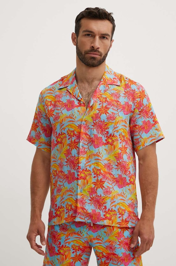 Vilebrequin koszula lniana CHARLI regular multicolor HARAU203