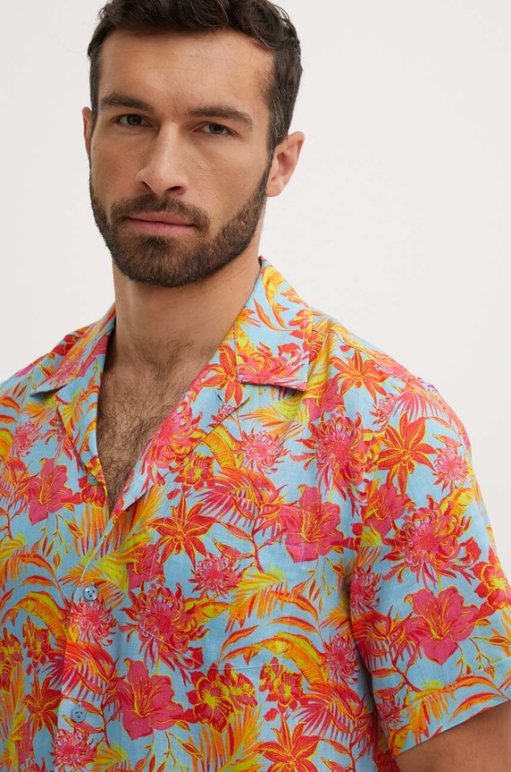 Vilebrequin koszula lniana CHARLI HARAU203 multicolor