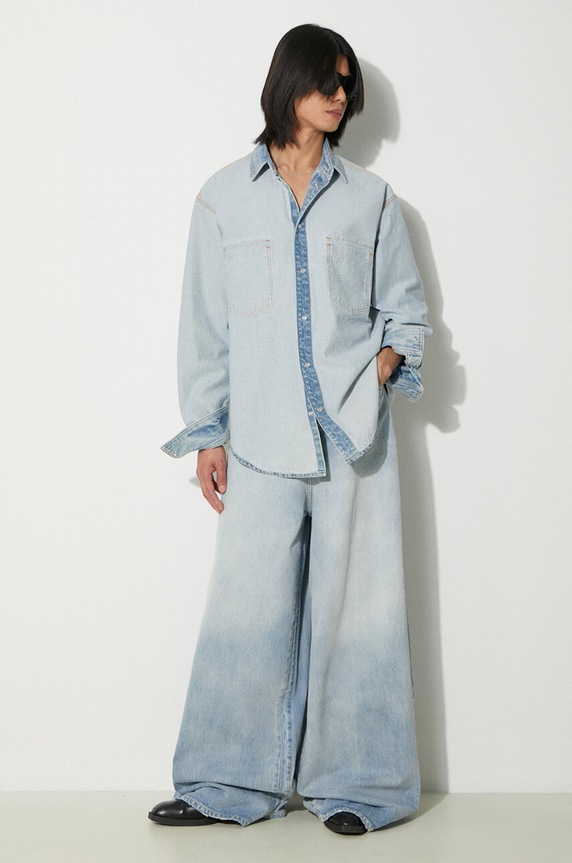 Traper košulja VETEMENTS Inside-Out UE64SH500N plava SS24