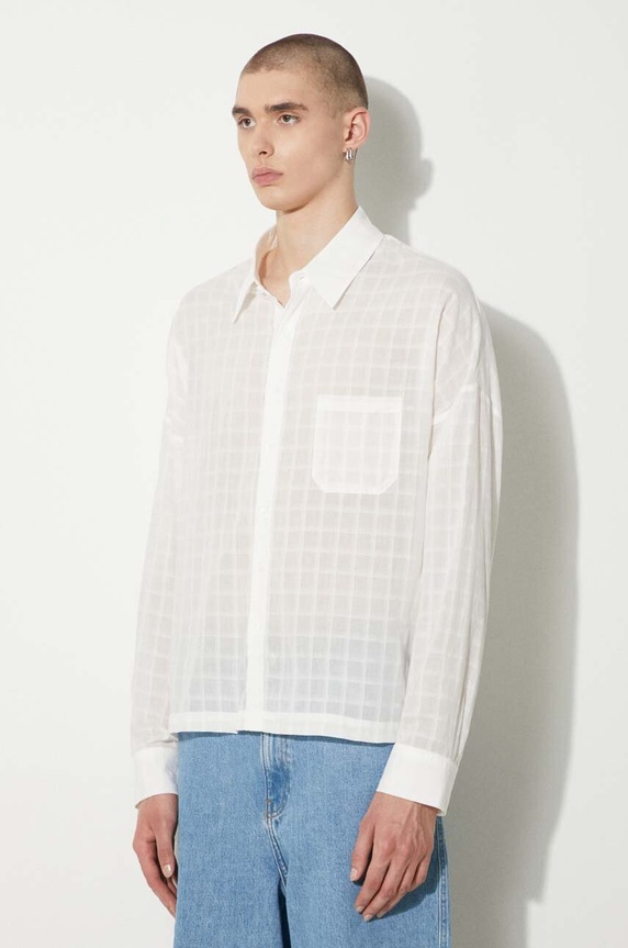 Хлопковая рубашка STAMPD Cropped Oversized Buttondown белый SLA.M3320BD.WHT