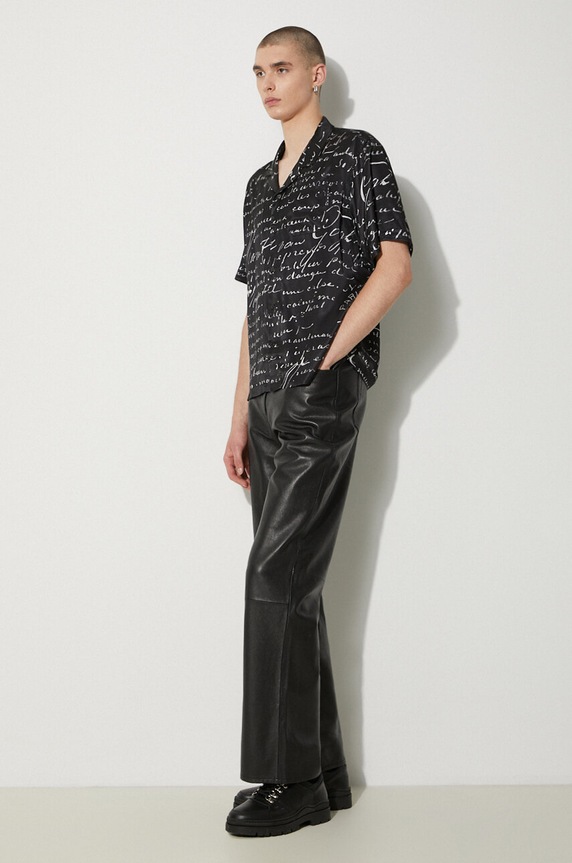Рубашка STAMPD Letter Camp Collar Buttondown SLA.M3427BD.BLL чёрный SS24