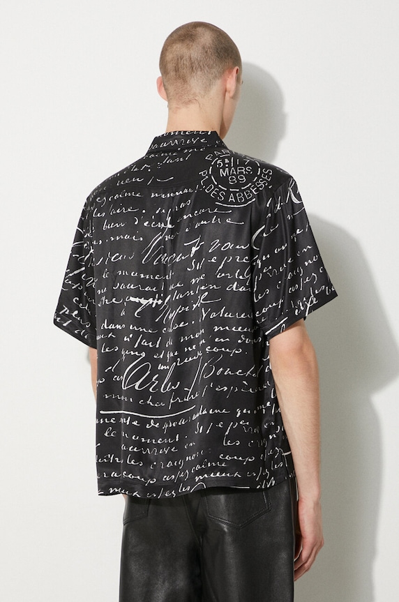 Одежда Рубашка STAMPD Letter Camp Collar Buttondown SLA.M3427BD.BLL чёрный