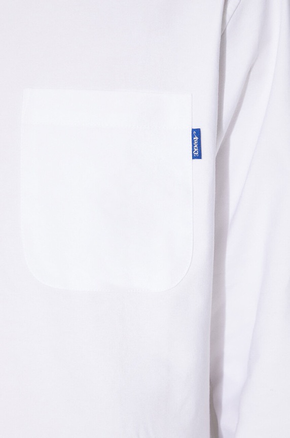 Βαμβακερό πουκάμισο Awake NY Embroidered Oxford Shirt SP24.TP001 λευκό