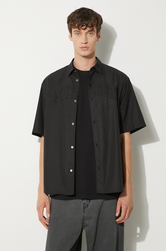 Хлопковая рубашка Undercover Shirt casual чёрный UC1D9405