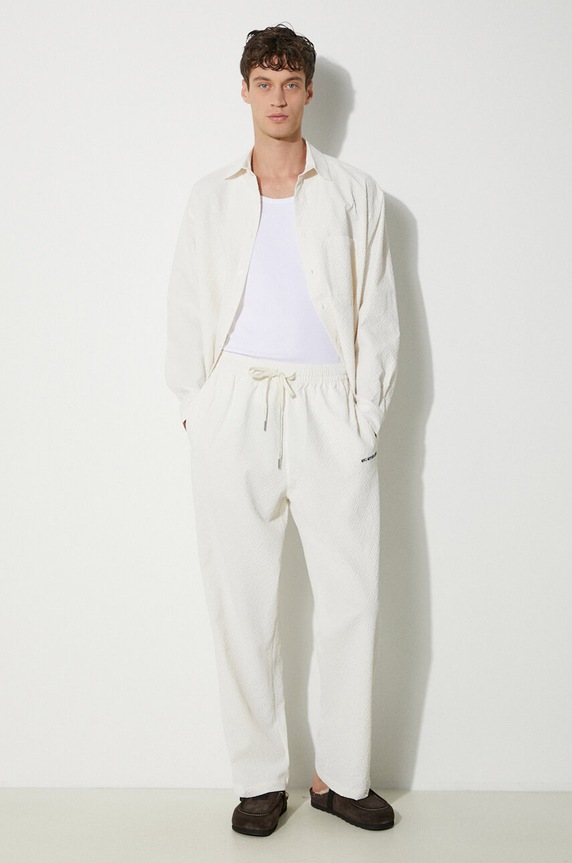 Сорочка MKI MIYUKI ZOKU Seersucker Dress Shirt SEERSUCKER.DRESS.SHIRT бежевий SS24