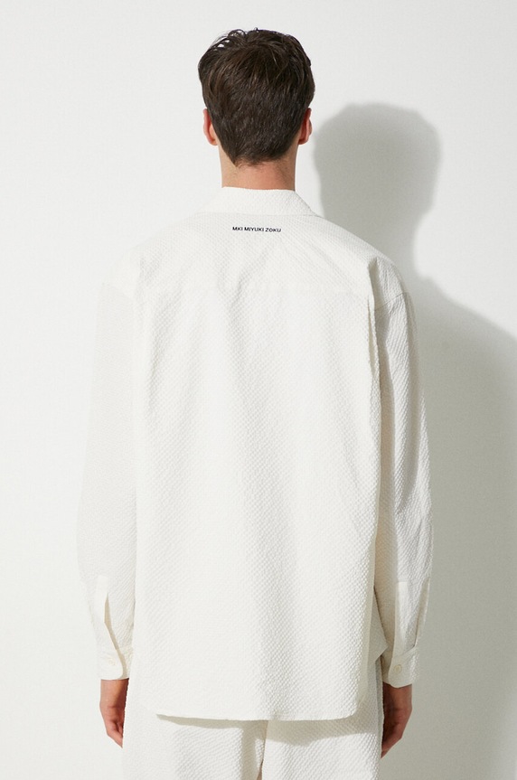 Одяг Сорочка MKI MIYUKI ZOKU Seersucker Dress Shirt SEERSUCKER.DRESS.SHIRT бежевий