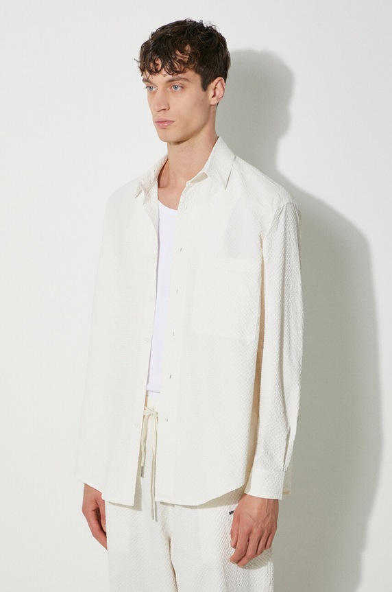 Сорочка MKI MIYUKI ZOKU Seersucker Dress Shirt SEERSUCKER.DRESS.SHIRT бежевий