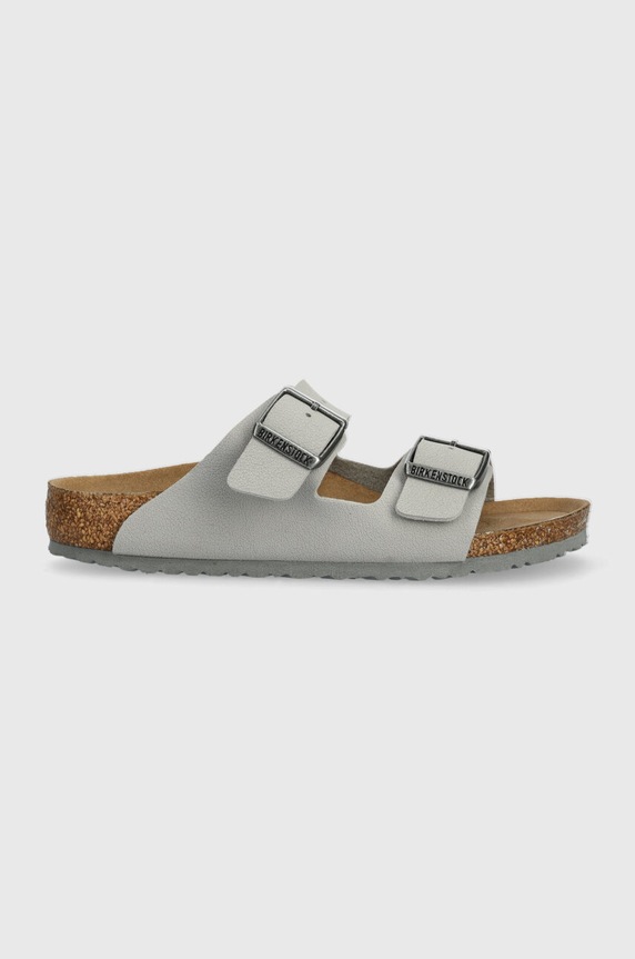 Birkenstock klapki dziecięce Arizona Kids BFBC imitacja skóry licowej szary 1026413.24.35